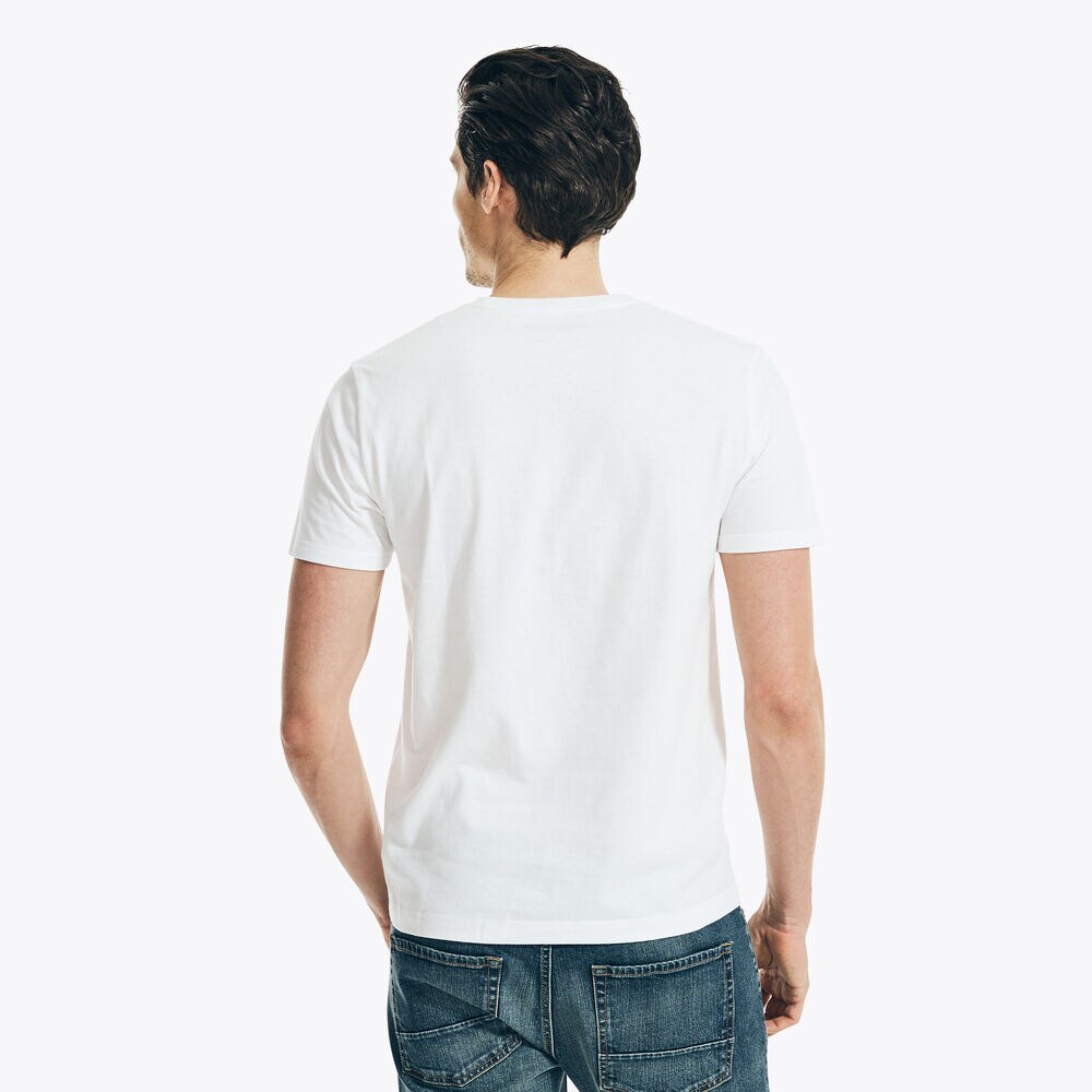 SUSTAINABLY CRAFTED FLAG GRAPHIC T-SHIRT,Bright White,large