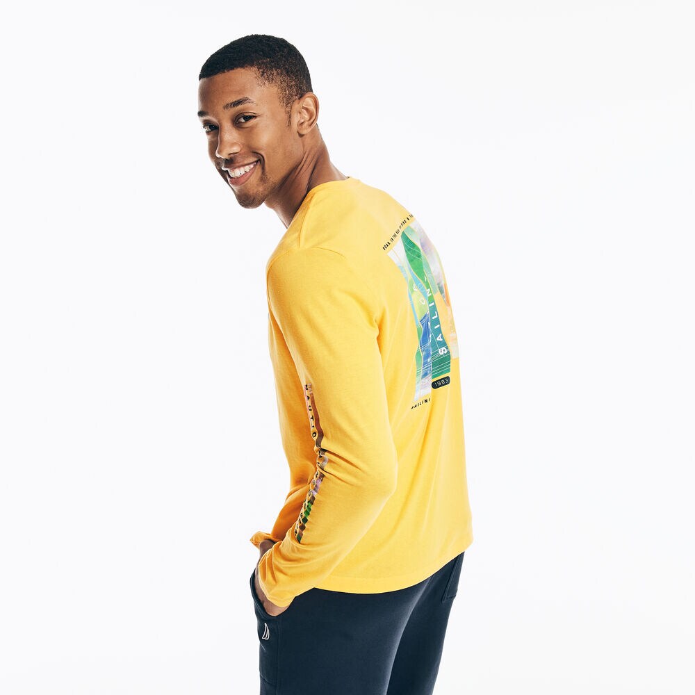 SUSTAINABLY CRAFTED GRAPHIC LONG-SLEEVE T-SHIRT,French Vanilla,large