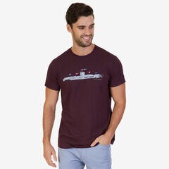 Submarine Graphic T-Shirt,Glory Red,large