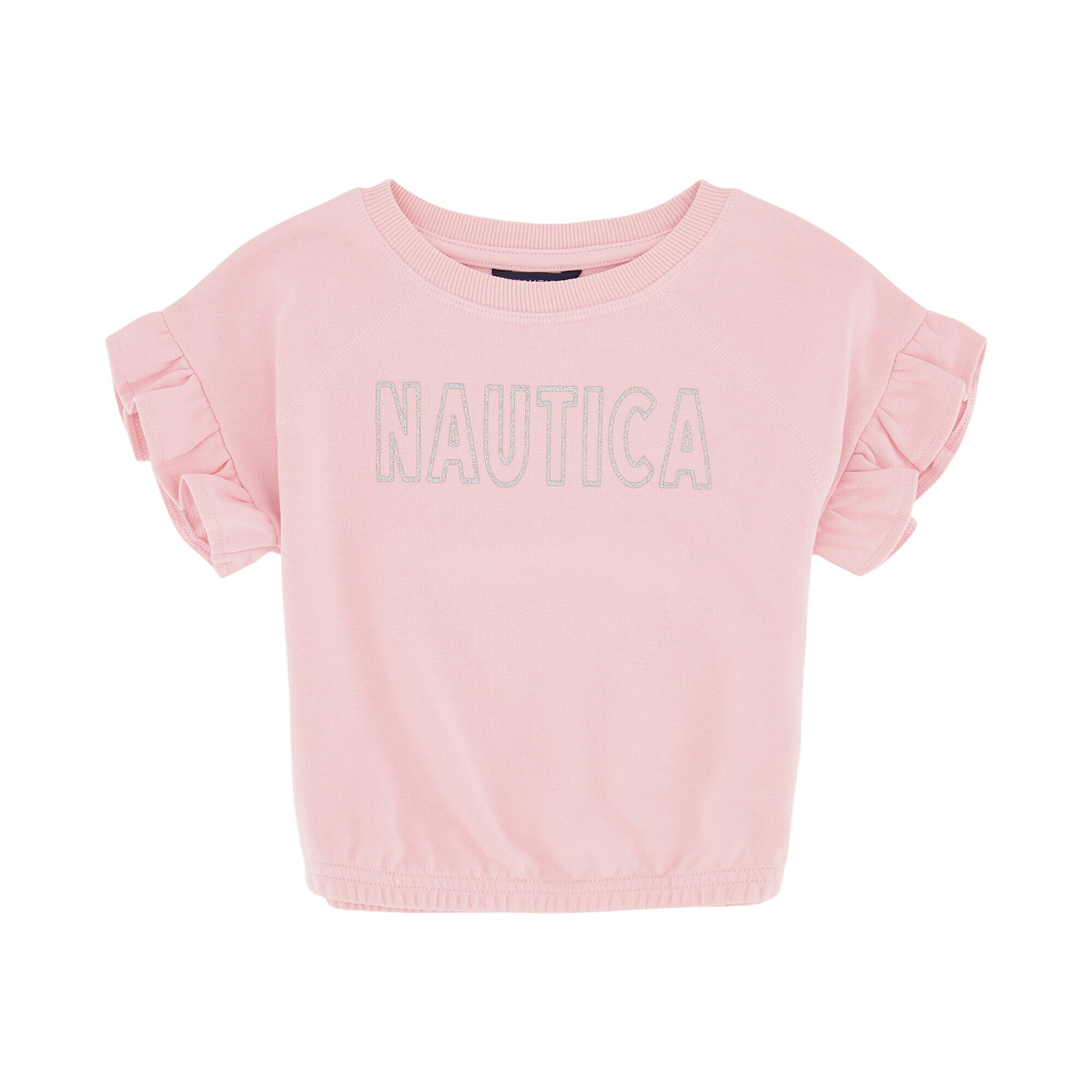 LITTLE GIRLS' TIE-FRONT SWEATSHIRT (4-7),Sunguard Red,large