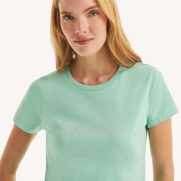 Studded Logo Graphic T-Shirt