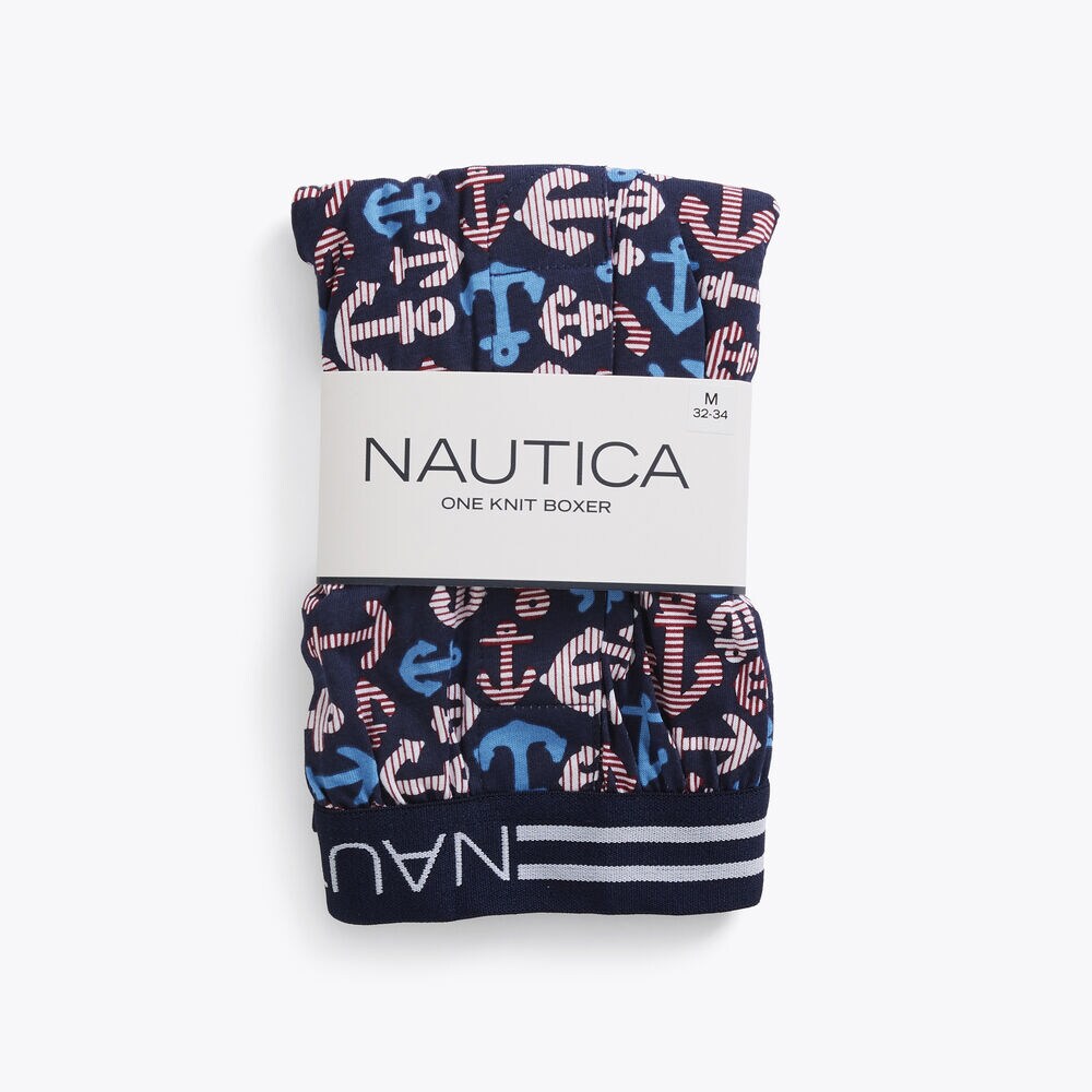 ANCHOR PRINT BOXER,True Navy,large