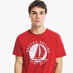 SAILING GRAPHIC SLEEP T-SHIRT,Nautica Red,large
