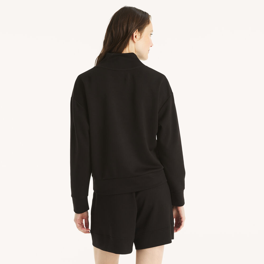 Quarter-Zip Sweatshirt,True Black,large