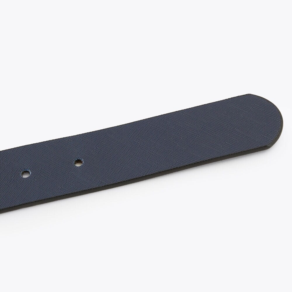 Reversible Leather Belt,Charcoal Blue Heather,large