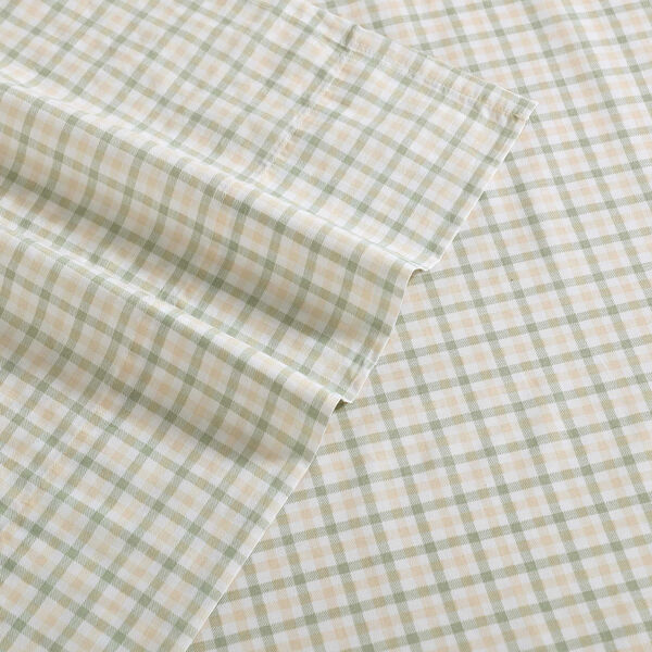Calm Seas Gingham Green Twin XL Sheet Set