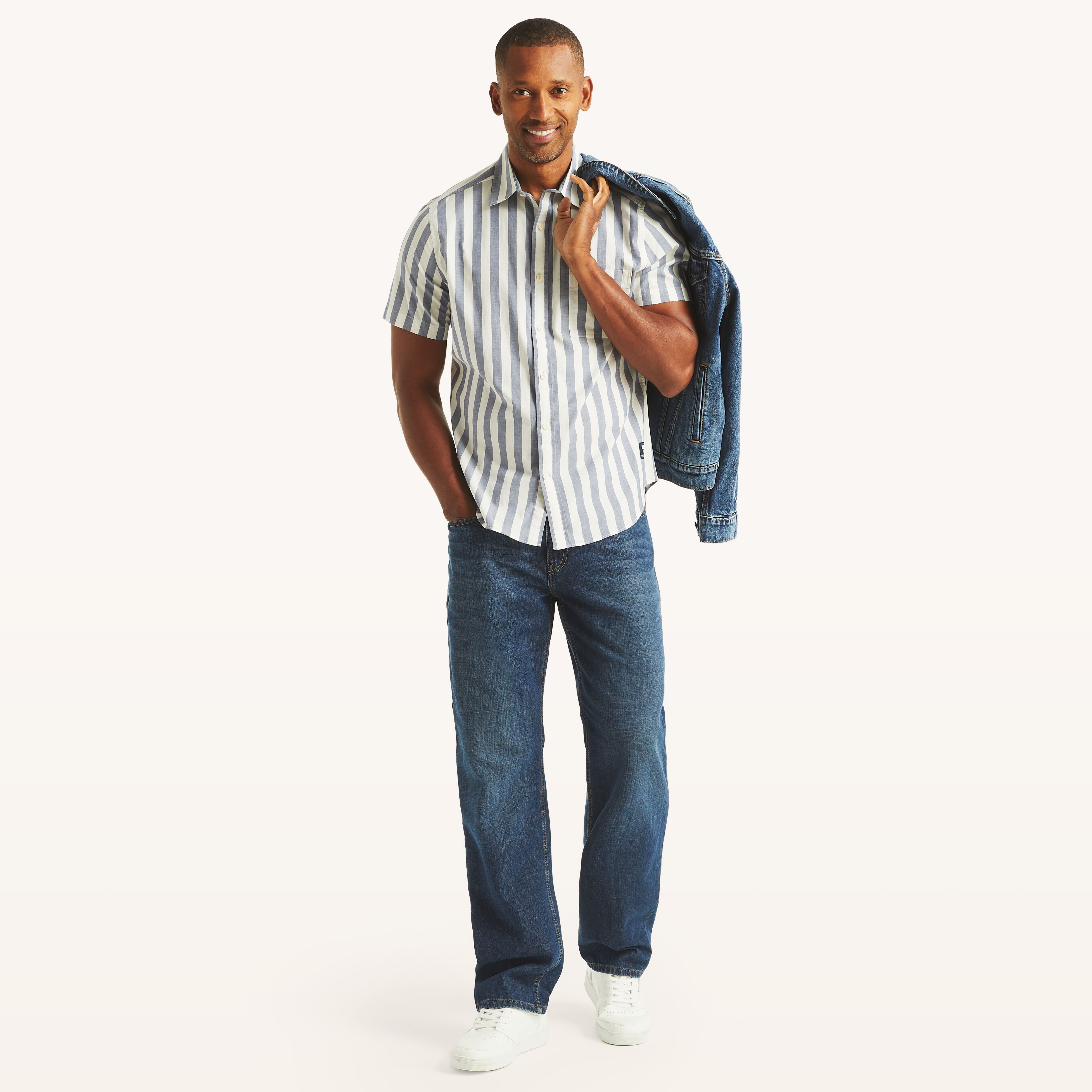 Nautica Jeans Co. Striped Short-Sleeve Shirt | Nautica