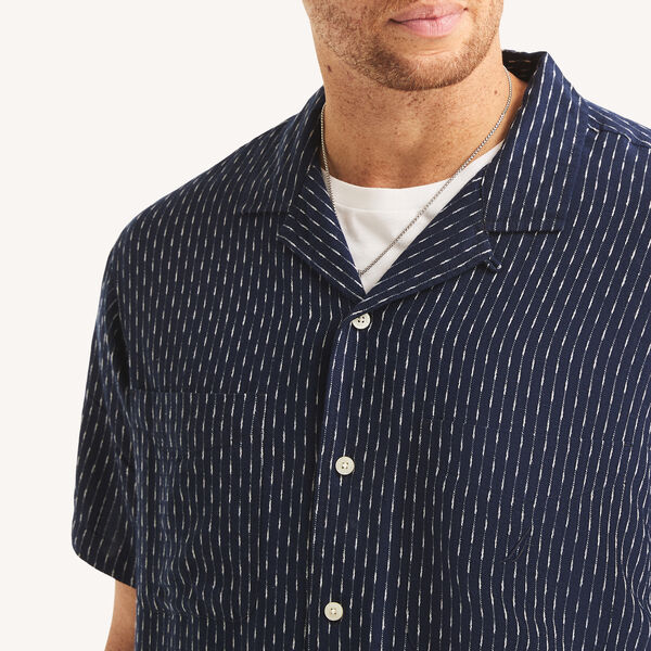 Big & Tall Dobby Short-Sleeve Camp Shirt