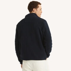 Faux Shearling Zip-Up Nautex Fleece,Stellar Blue Heather,large