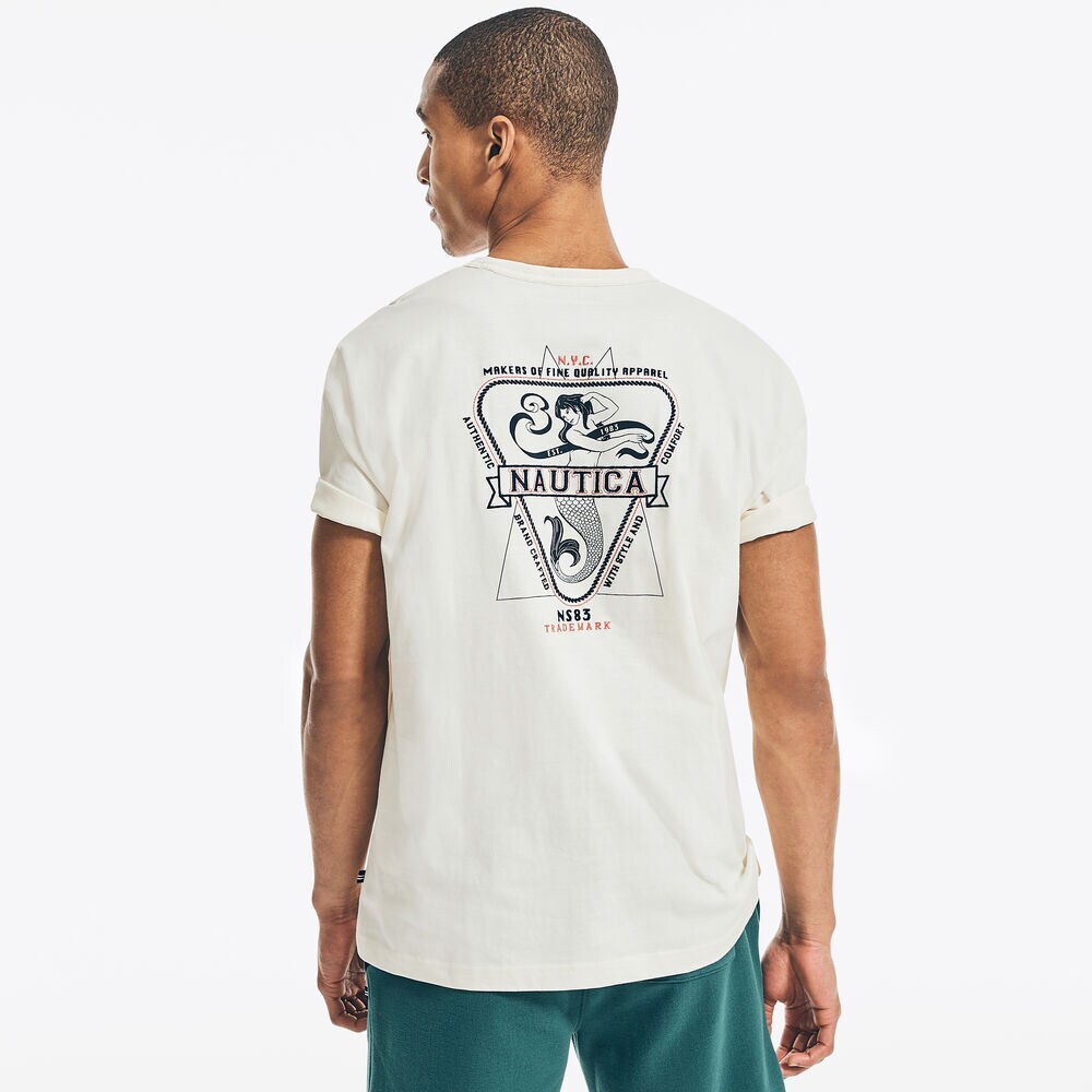 GRAPHIC POCKET T-SHIRT,White Cap,large