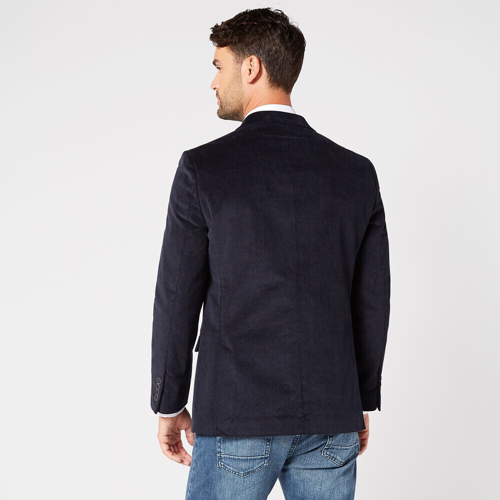 STRETCH CORDUROY BLAZER,Tugboat Blue,large