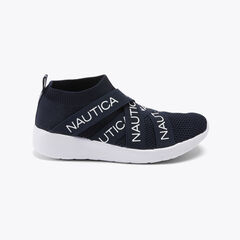 CRISSCROSS LOGO-STRAP SNEAKER,Navy,large