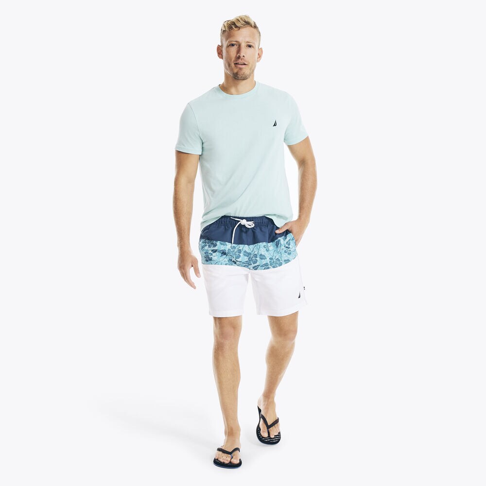 8" SUSTAINABLY CRAFTED TROPICAL PRINT SWIM,Hawaiian Ocean,large