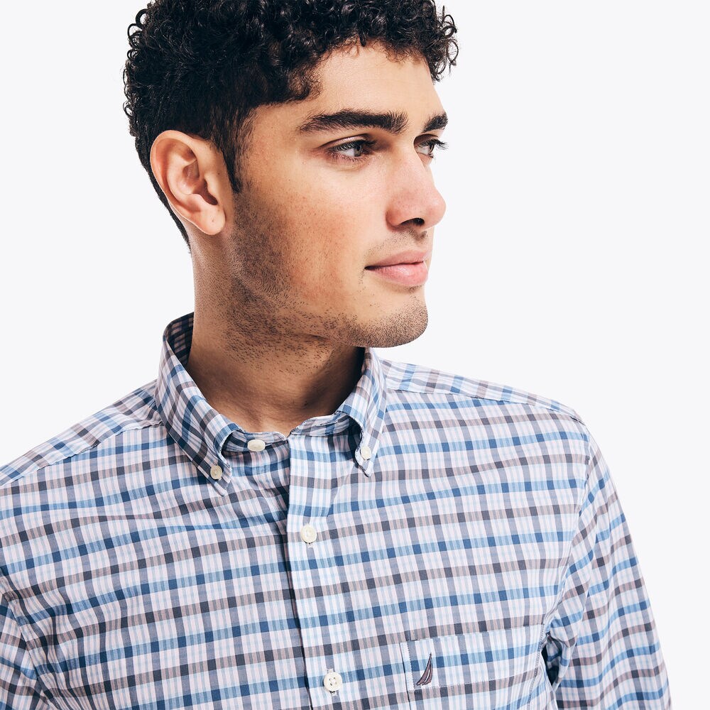 NAVTECH PLAID SHIRT,Castlerock Grey,large