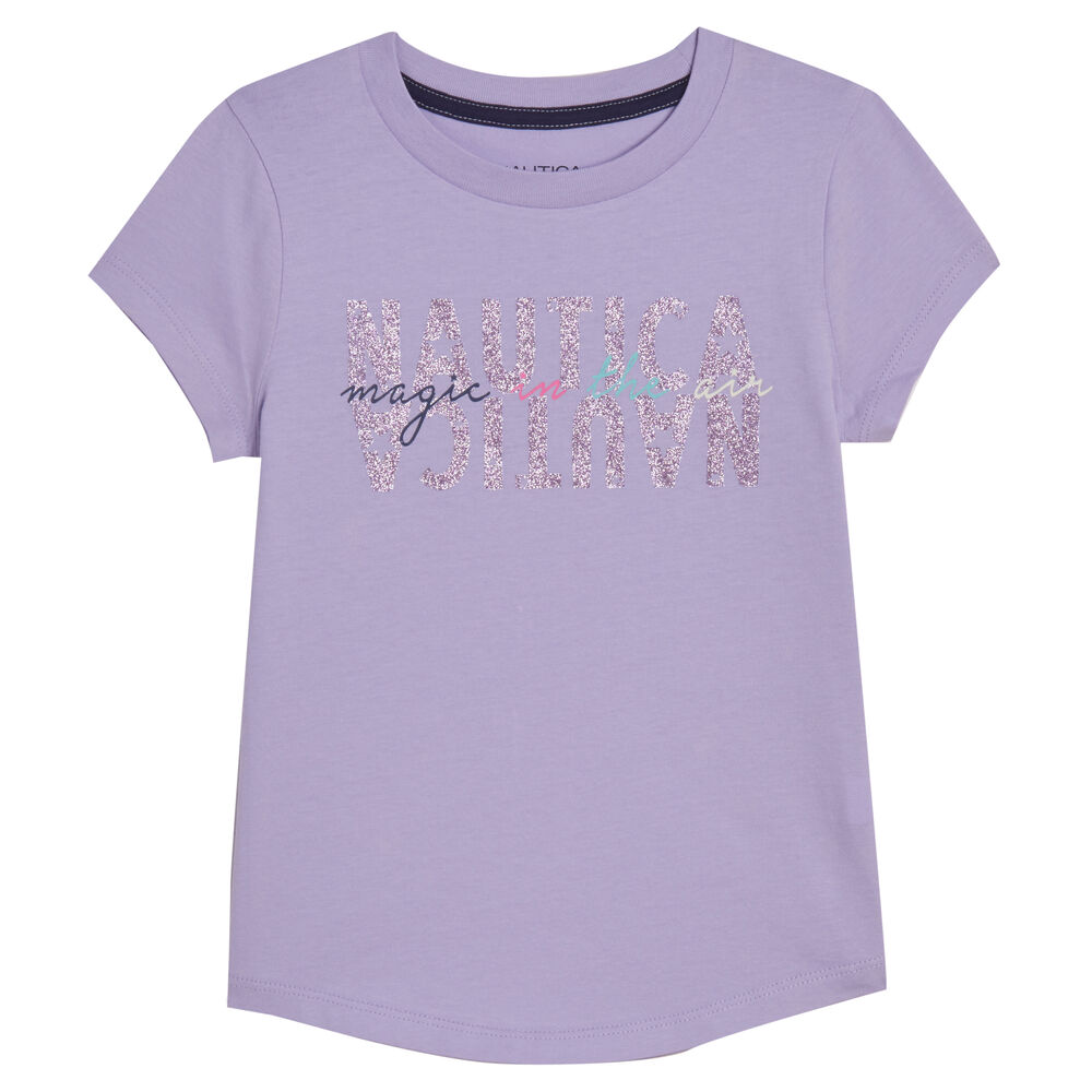 GIRLS' LOGO MAGIC T-SHIRT (8-16),Thistle,large