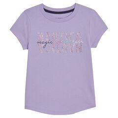 GIRLS' LOGO MAGIC T-SHIRT (8-16),Thistle,large