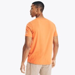 SUSTAINABLY CRAFTED PALM TREES GRAPHIC T-SHIRT,Fleet Orange,large