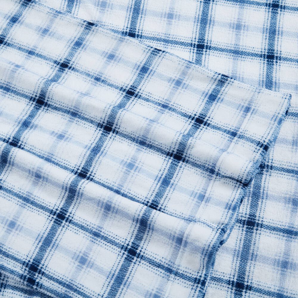 PLAID TWIN SHEET SET,Blue Mirage,large