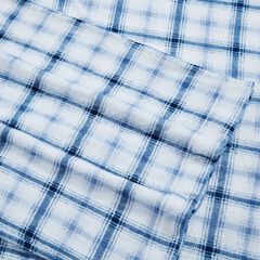 PLAID TWIN SHEET SET,Blue Mirage,large
