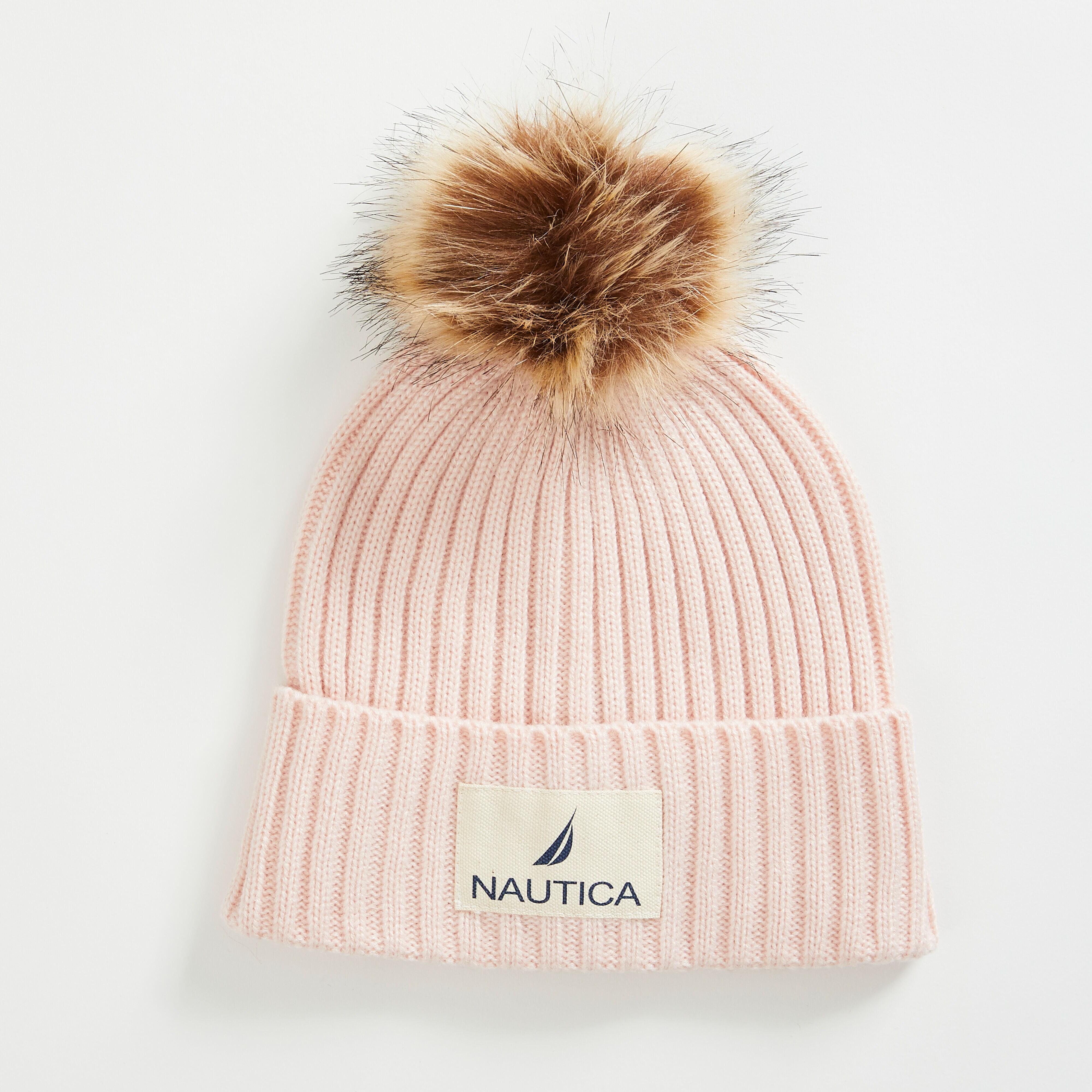 RIBBED-KNIT POM-POM BEANIE | Nautica