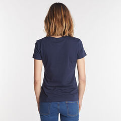 COLORBLOCK LOGO GRAPHIC TEE,Stellar Blue Heather,large