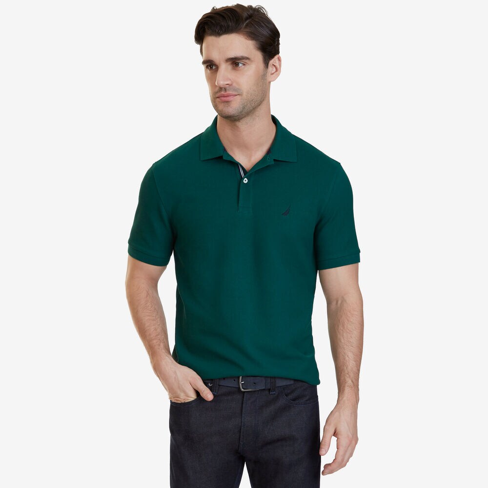 Nautica Big & Tall Performance Deck Polo Shirt,Cosmic Fern,large