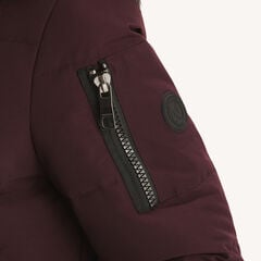 Faux Fur Hood Puffer Jacket,Barely Pink,large