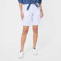 10" CLASSIC FIT STRIPED BERMUDA SHORTS,Bright White,large