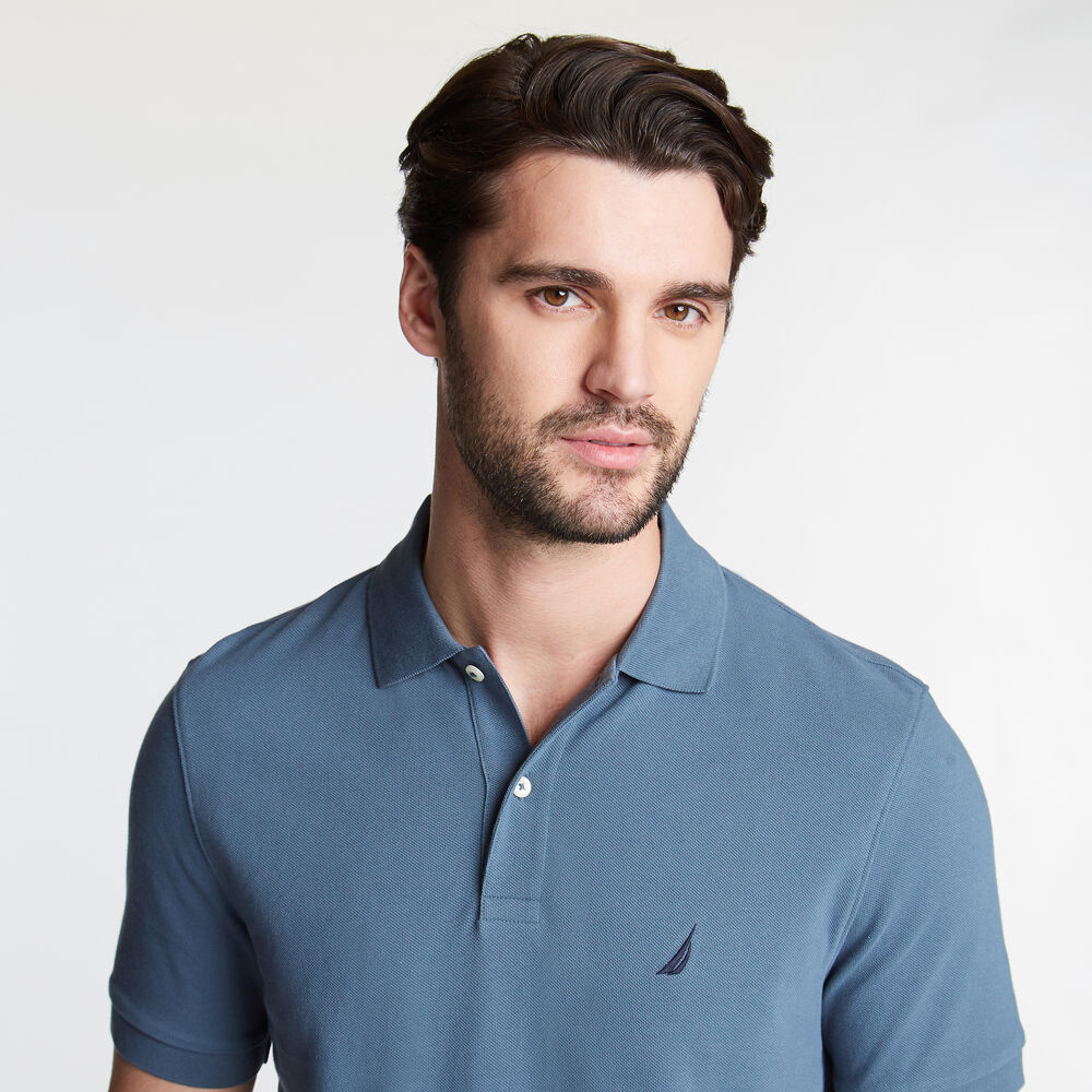 SLIM FIT INTERLOCK POLO,Runway Grey,large