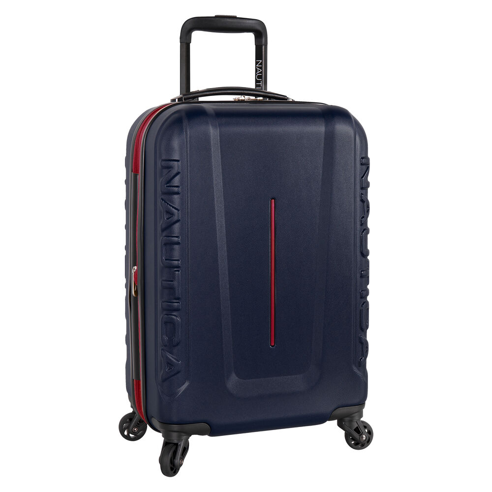 Vernon Bay 20" Hardside Spinner Luggage in Navy/Red,Navy,large