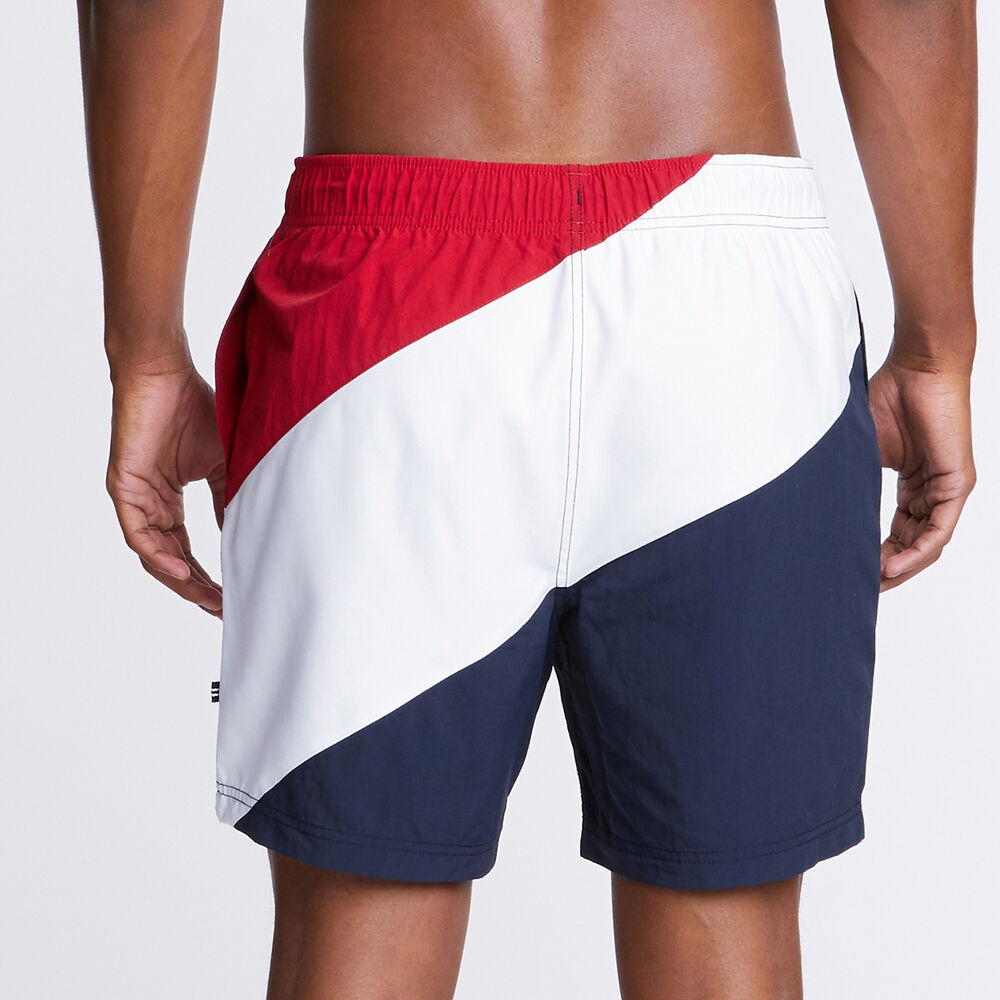 6" SWIM TRUNK IN COLORBLOCK,Navy,large