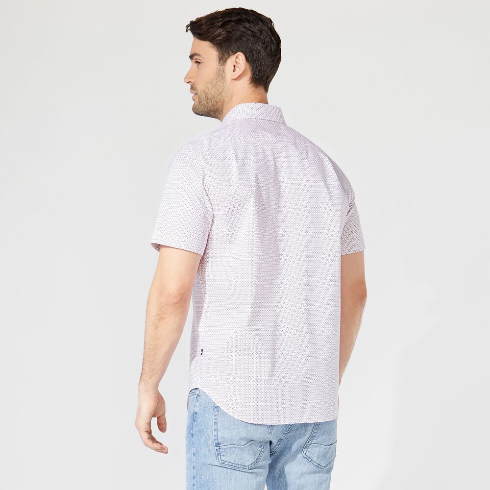 WRINKLE-RESISTANT SHORT SLEEVE SHIRT,Bright White,large