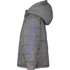 LITTLE BOYS' BUBBLE JACKET (4-7),Grey Heather,large