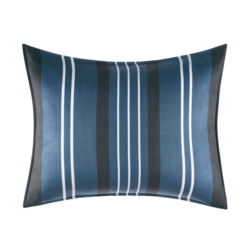 VALMONT COMFORTER & SHAM SET IN NAVY,Navy,large