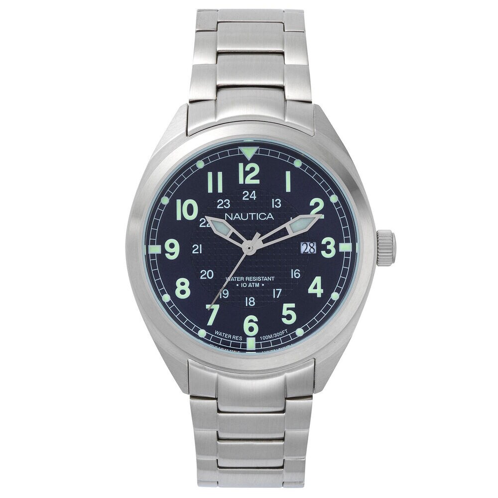 Battery Park Water Resistant Stainless Steel Watch,Rolling River Wash,large