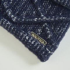 CABLE-KNIT HEADBAND,Navy,large