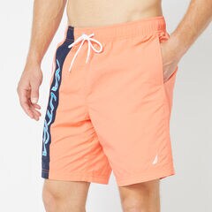8" RACER STRIPE QUICK-DRY SWIM,Livng Coral,large