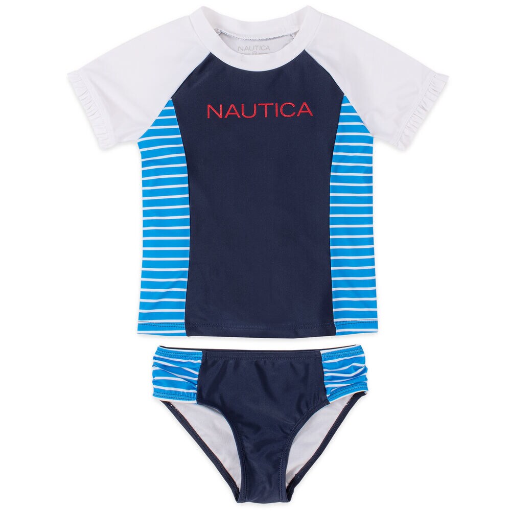 GIRLS' RASH GUARD SET (8-16),Navy,large