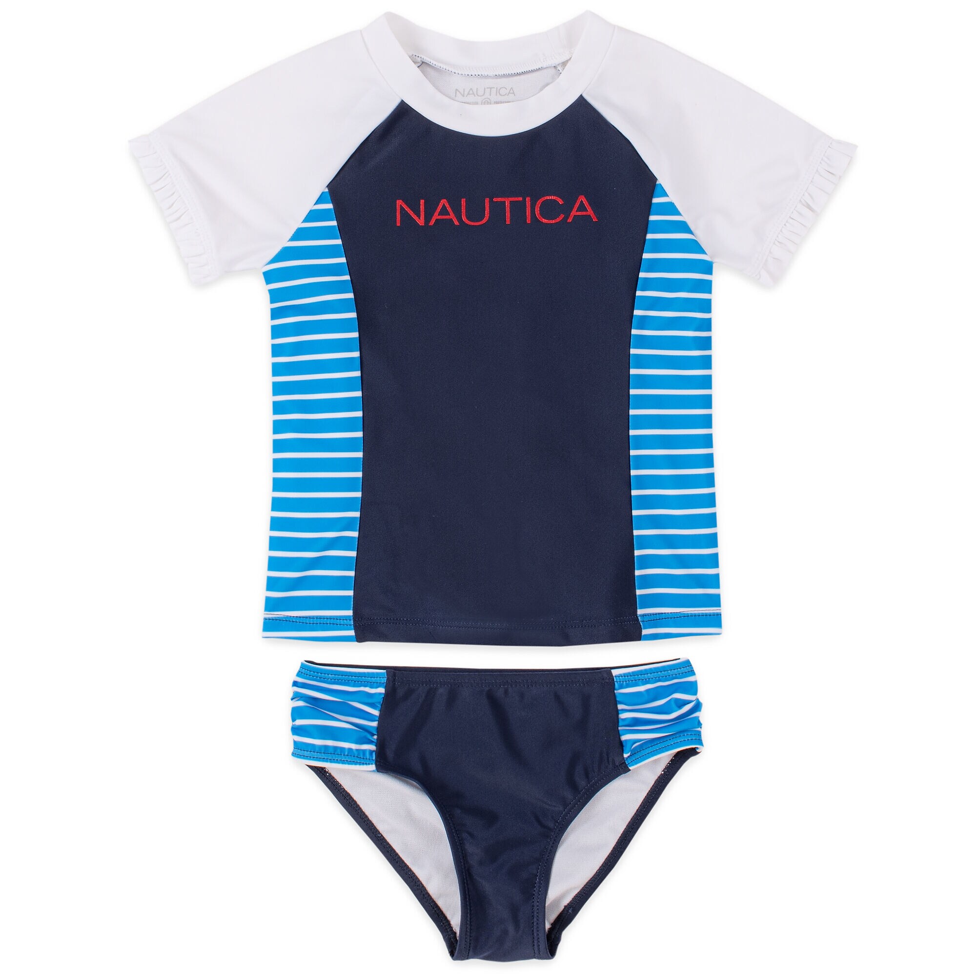 GIRLS' RASH GUARD SET (8-16),Navy,large
