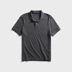 BIG & TALL CLASSIC FIT INTERLOCK POLO,Charcoal Heather,large