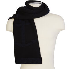Link Stitch Anchor Scarf,True Black,large