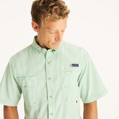 Nautica OTF Short-Sleeve UPF 30+ Shirt,Forest Green,large