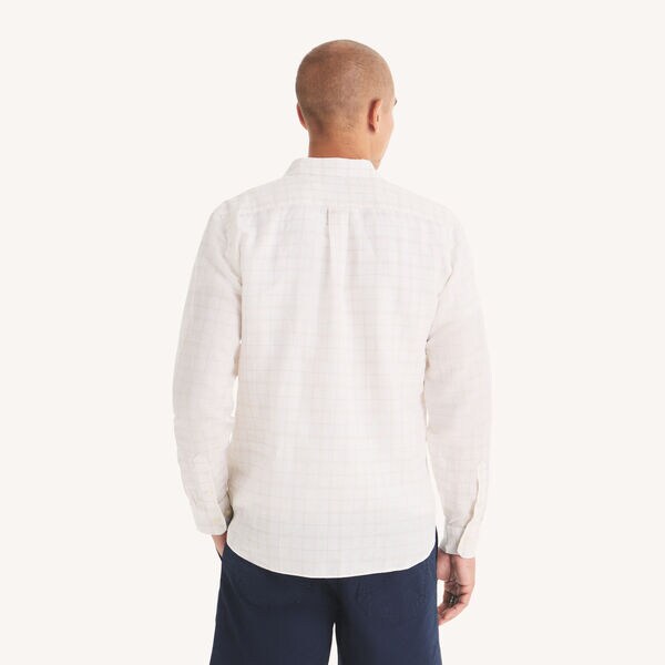Plaid Linen-Blend Shirt