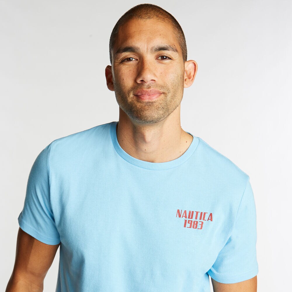 NAUTICA SAILING GRAPHIC T-SHIRT,Alaskan Blue,large
