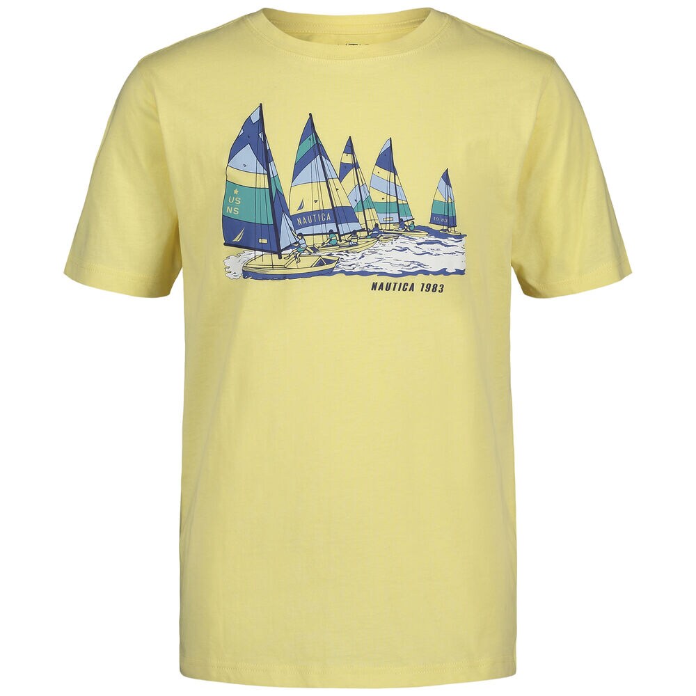 TODDLER BOYS' SAILING GRAPHIC T-SHIRT (2T-4T),Cornsilk,large