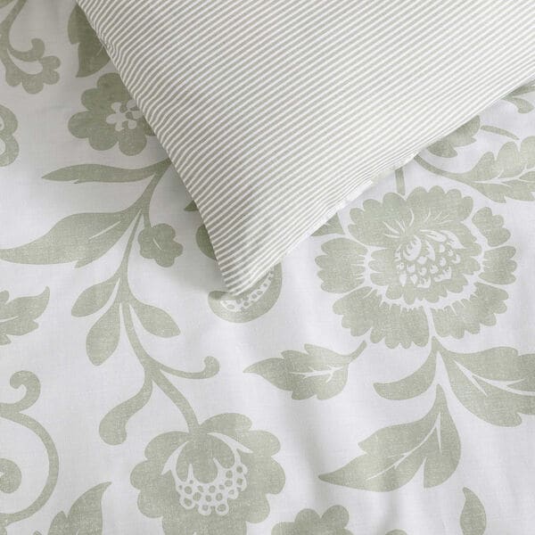 Jacob Bay Floral Green King Comforter Set