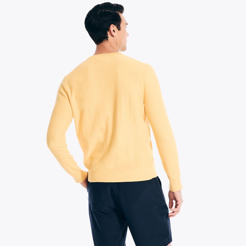 Navtech Textured Crewneck Sweater,Old Gold,large