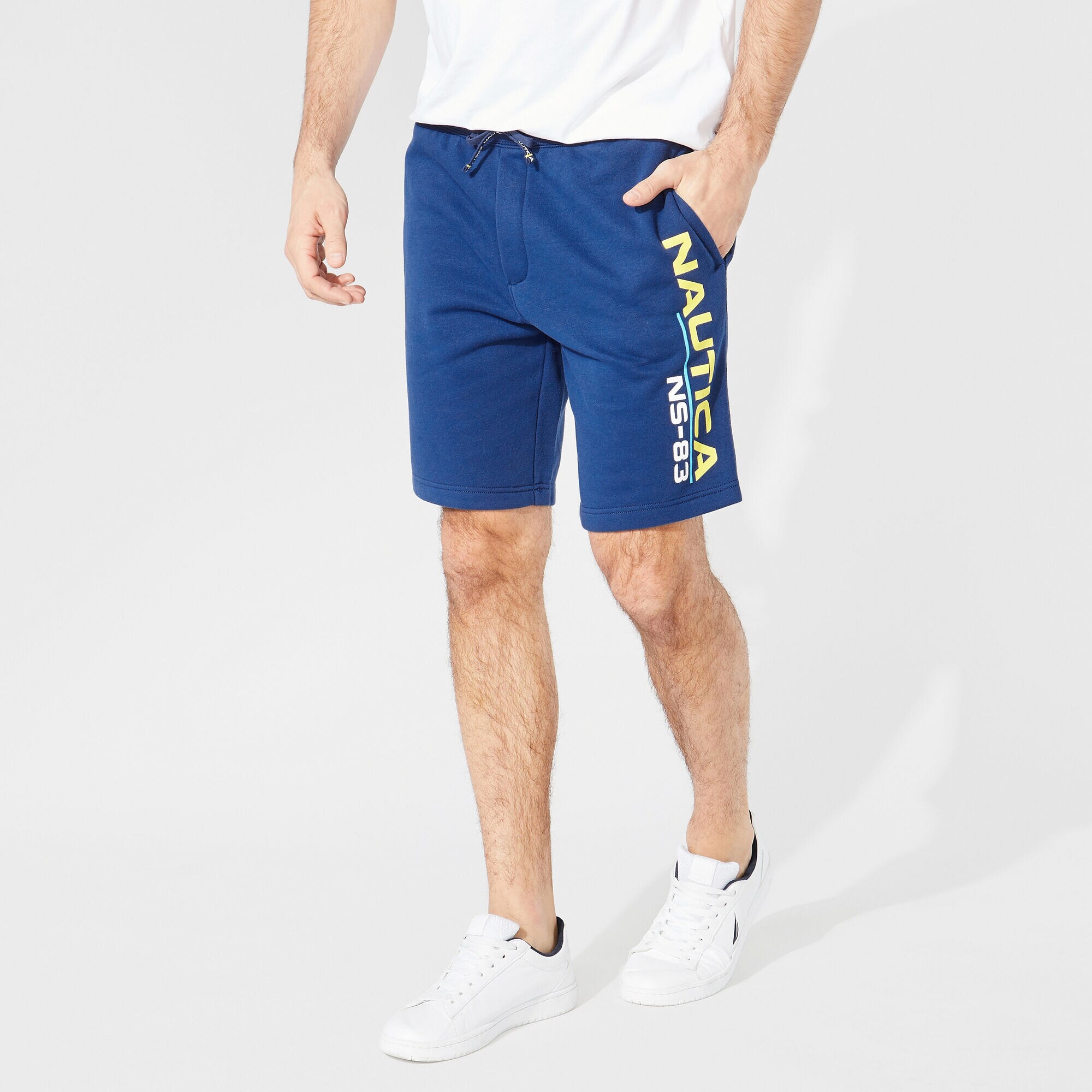 NS-83 PRINT KNIT SHORTS,Estate Blue,large