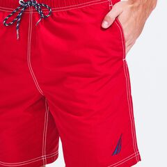 Big & Tall Anchor Full-Elastic Swim Trunks,Nautica Red,large