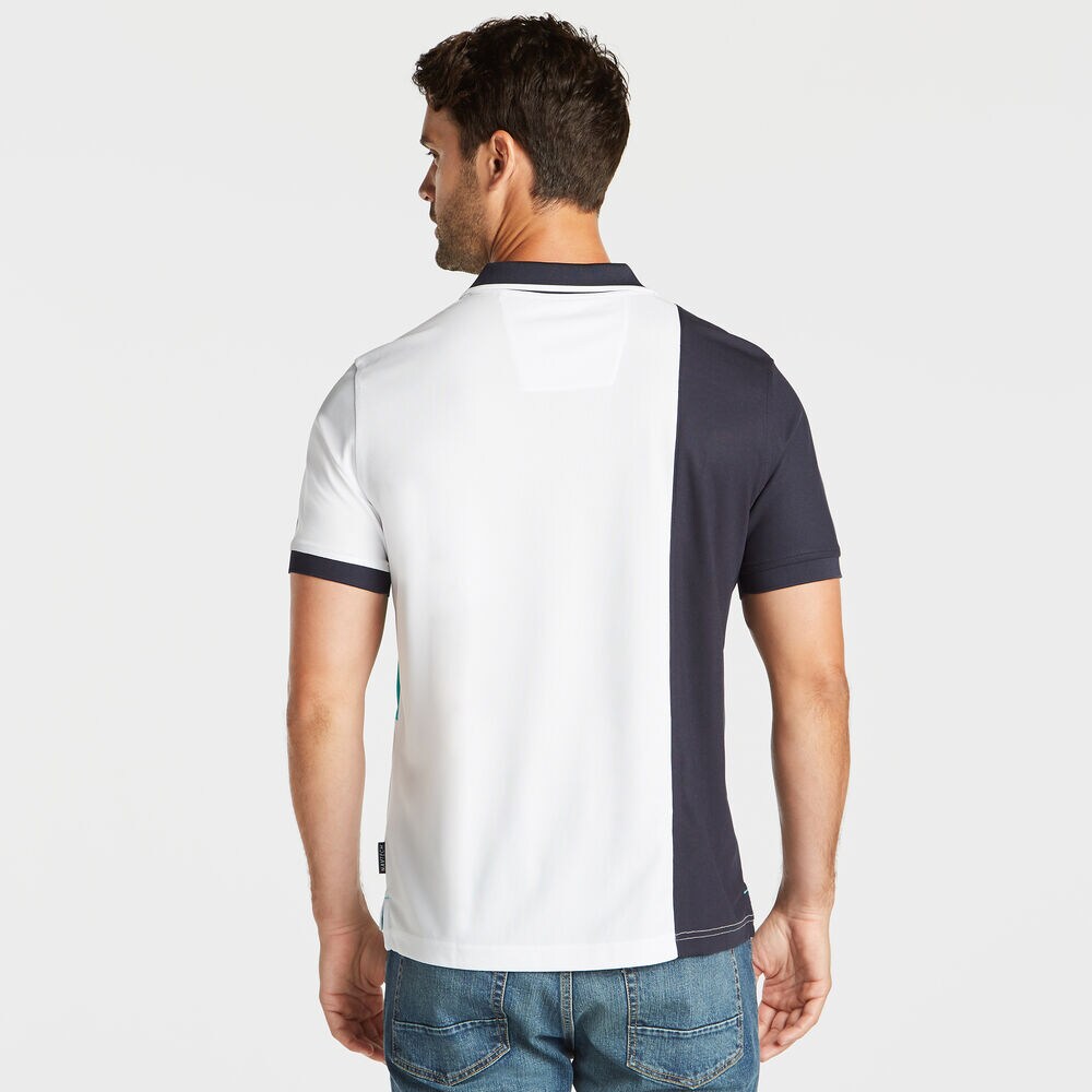 CLASSIC FIT NAVTECH PIECED N-83 PERFORMANCE POLO,Pine Forest Heather,large